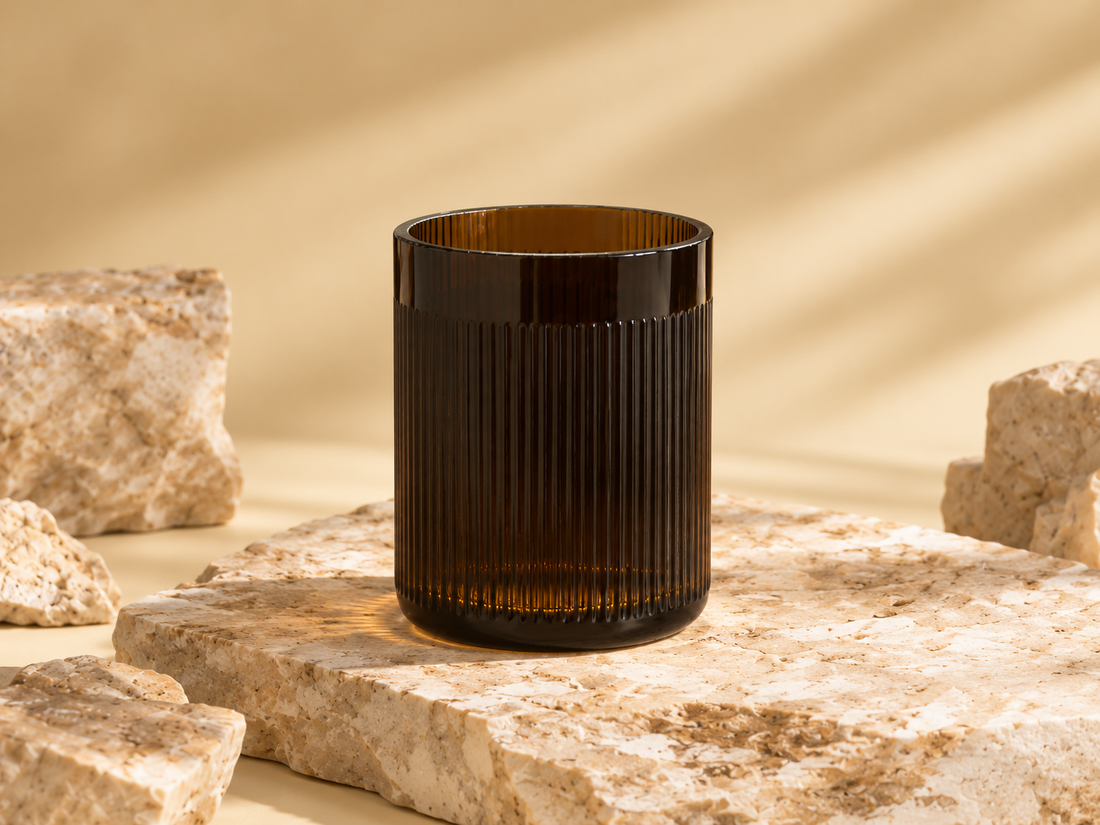 Set di 6 Bicchieri rigati Neri | Limited Edition