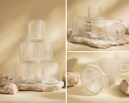 Set di 6 Bicchieri rigati  | Limited Edition