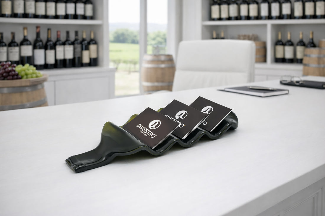 Amarzo Onda – Decorative tray made from a flattened bottle