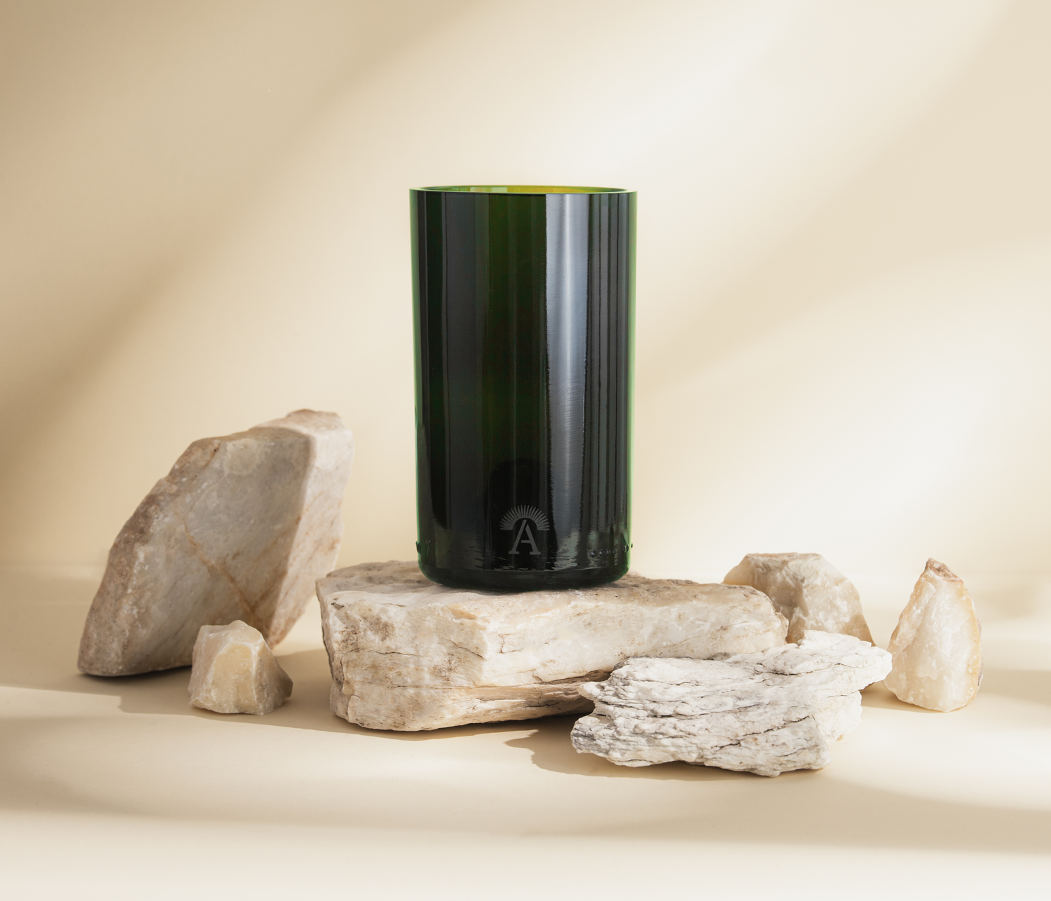 6 Recycled Glass Cocktail Tumbler Glasses Set