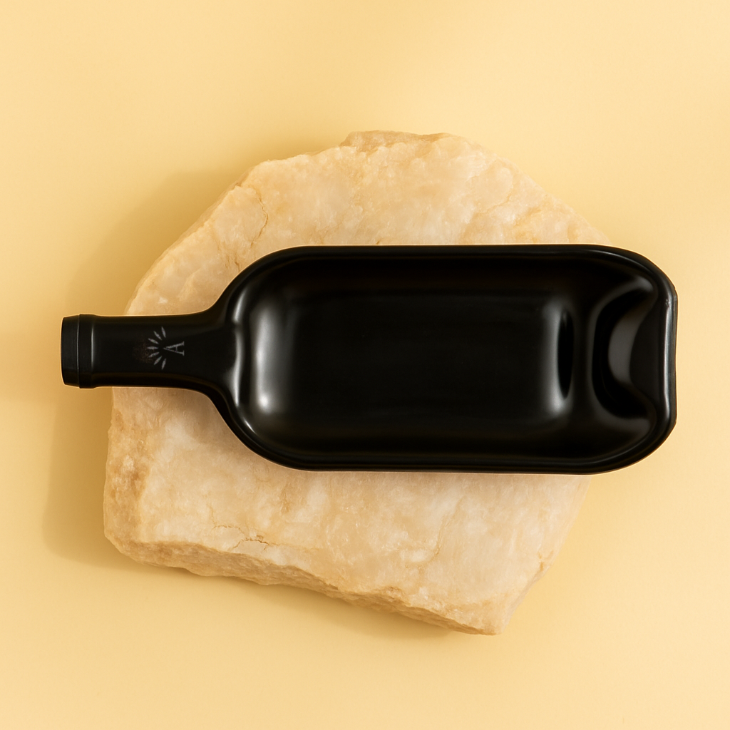 Vassoio | Bottiglia di vino schiacciata