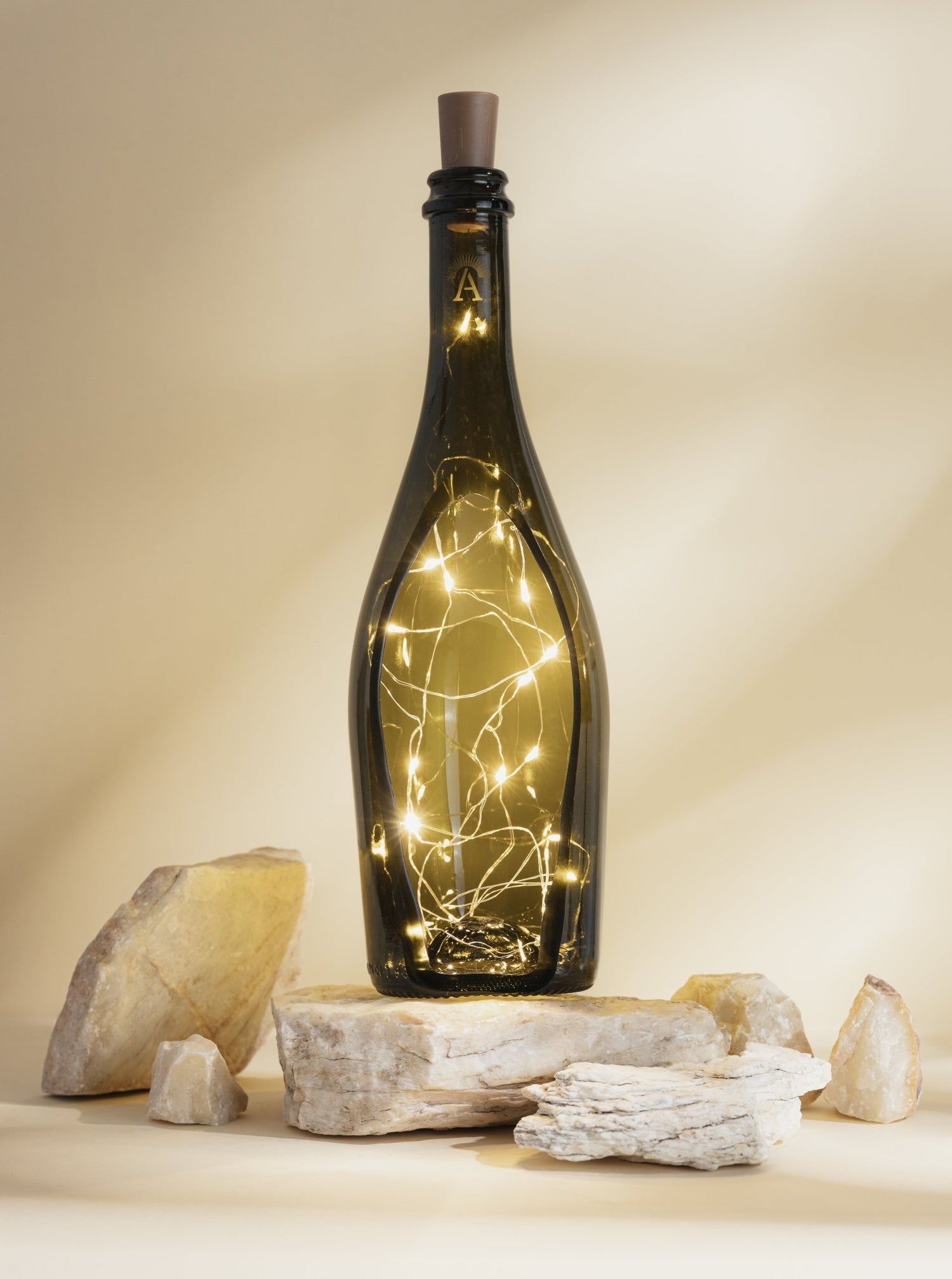 Recycled Glass Design Bottle Lamp